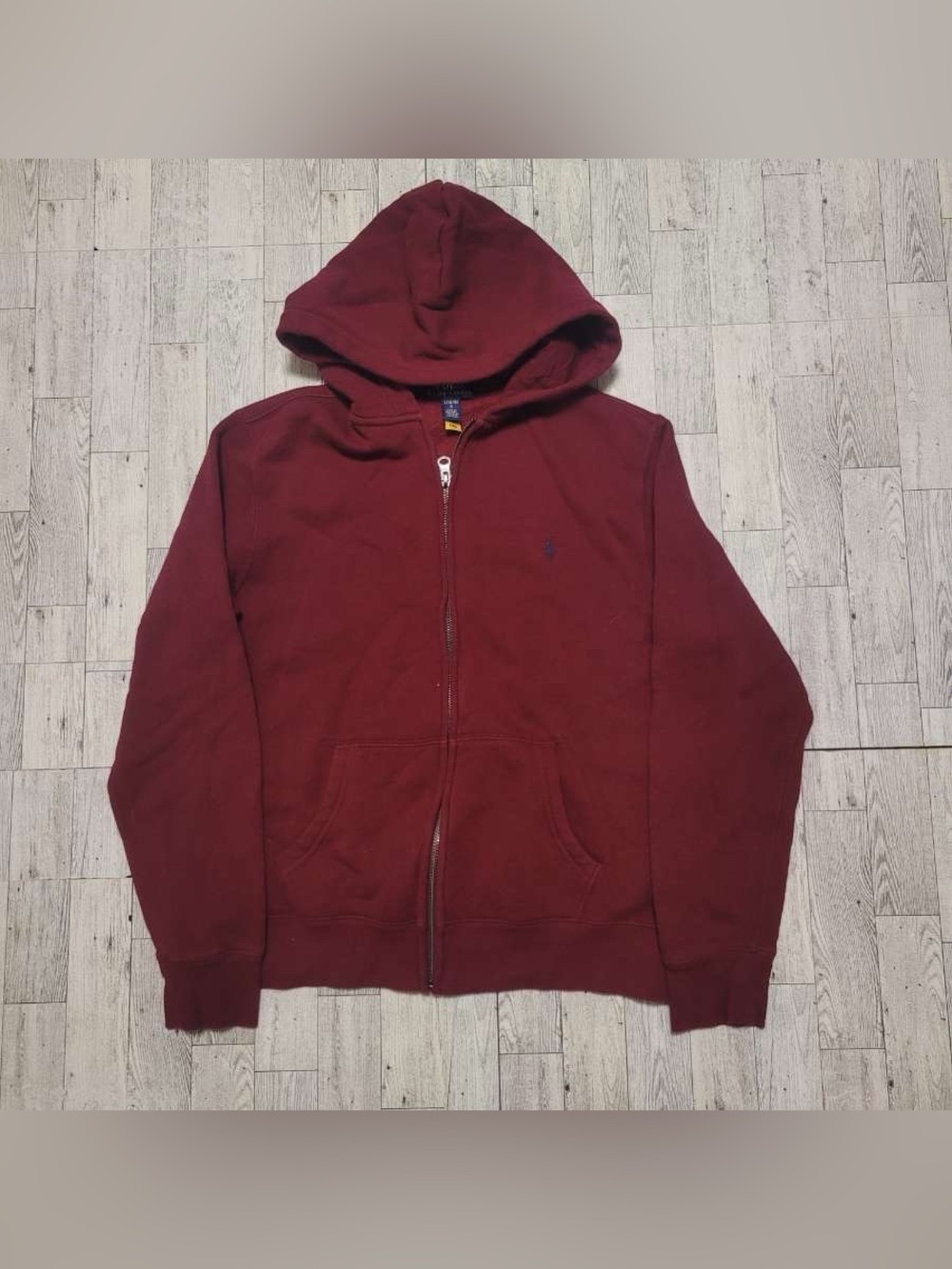 Youth Polo Ralph Lauren Red Zip Up Hoodie Size L Pony Logo